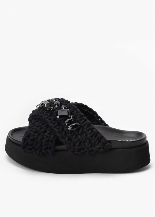 Damen Pantoletten INUIKII WOVEN STONES PLATFORM