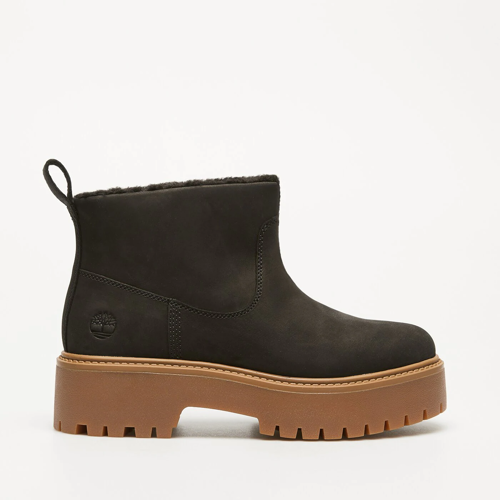 Damen Winterschuhe Timberland STONE STREET MID WARM LINED BOOT BLACK NUBUCK