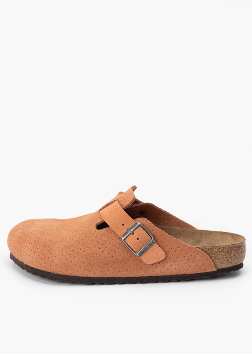 Herren Pantoletten BIRKENSTOCK BOSTON LEVE DOTTED BURNT ORANGE