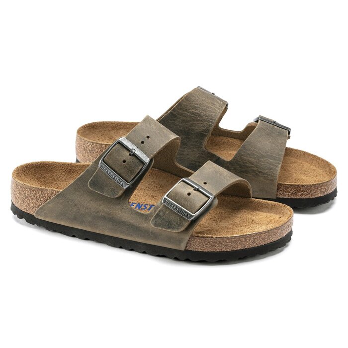 Damen Pantoletten BIRKENSTOCK ARIZONA FL WB FADED KHAKI