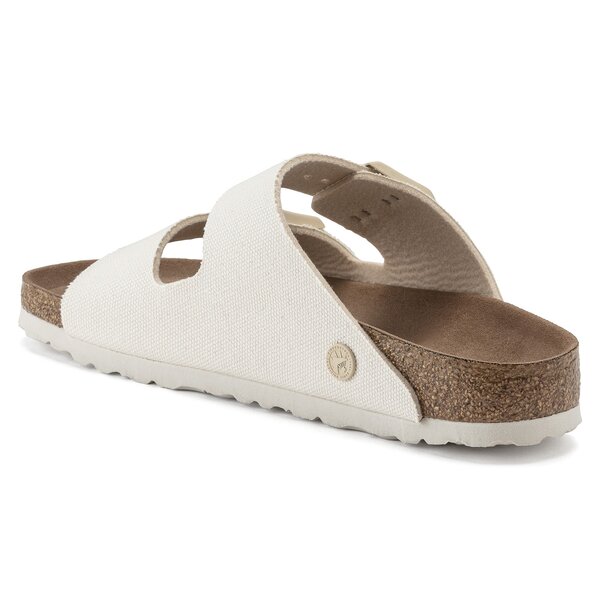 Damen Pantoletten BIRKENSTOCK ARIZONA TEX CANVAS EGGSHELL VEG