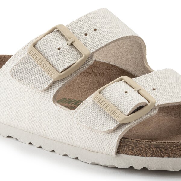 Damen Pantoletten BIRKENSTOCK ARIZONA TEX CANVAS EGGSHELL VEG