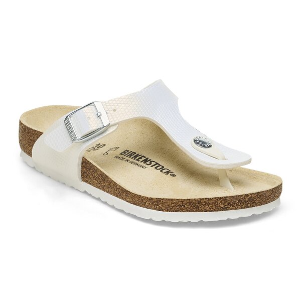 Damen Pantoletten Birkenstock Gizeh Kids BS Birko-Flor Embossed