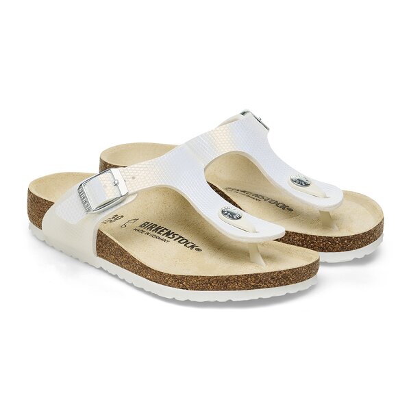 Damen Pantoletten Birkenstock Gizeh Kids BS Birko-Flor Embossed