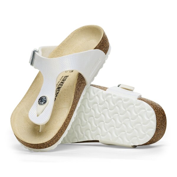 Damen Pantoletten Birkenstock Gizeh Kids BS Birko-Flor Embossed