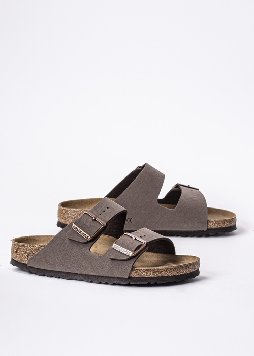 Damen Pantoletten Braun Birkenstock Arizona BS Nubuk Mocca