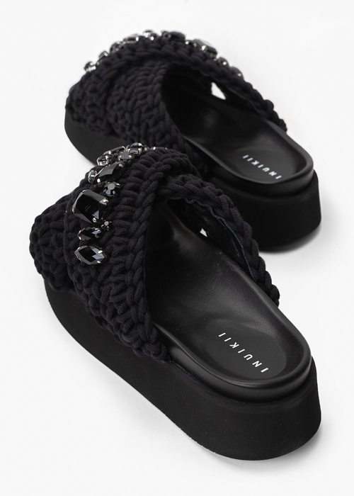 Damen Pantoletten INUIKII WOVEN STONES PLATFORM 