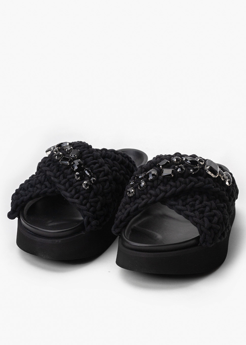 Damen Pantoletten INUIKII WOVEN STONES PLATFORM 