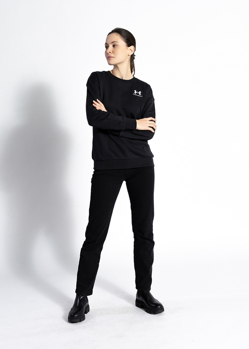 Damen Sweatshirts Schwarz UNDER ARMOUR ESSENTIAL FLEECE CREW