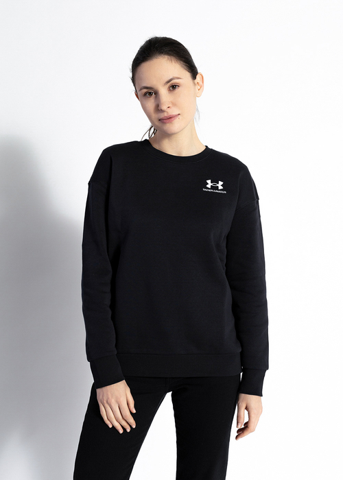 Damen Sweatshirts Schwarz UNDER ARMOUR ESSENTIAL FLEECE CREW