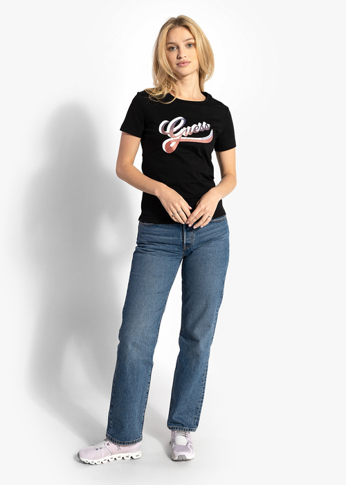 Damen T-Shirt GUESS SS CN SHADED LOGO TEE