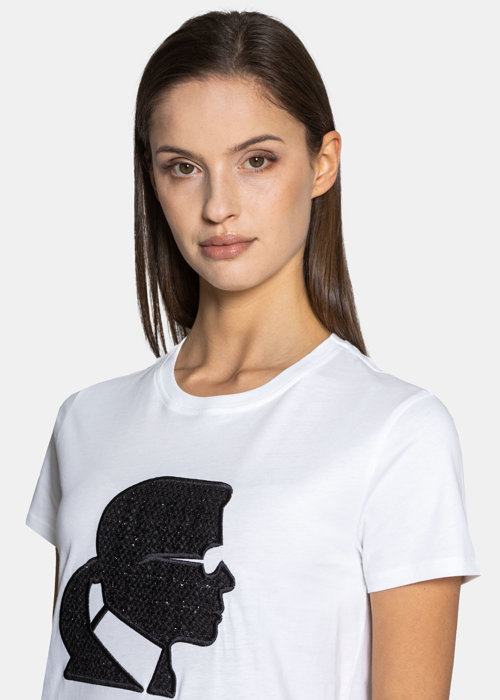 Damen T-Shirt Karl Lagerfeld Boucle Karl Profile (216W1703-100)