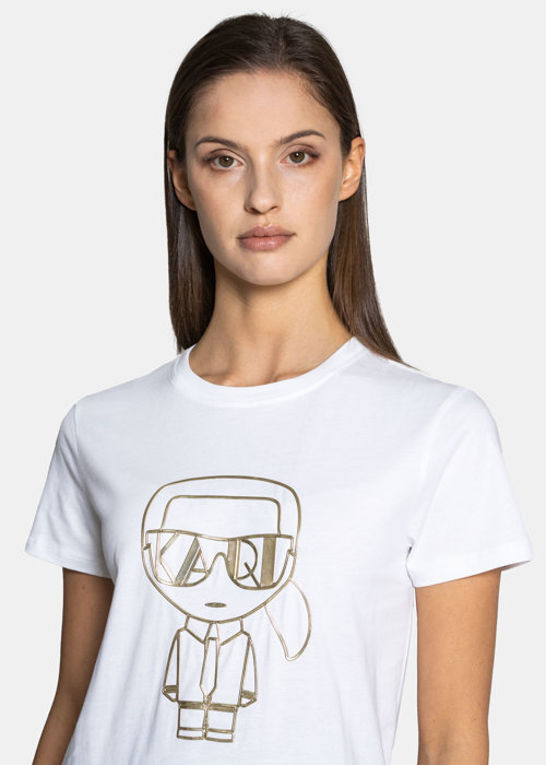 Damen T-Shirt Karl Lagerfeld Ikonik Art Deco (216W1705-100)