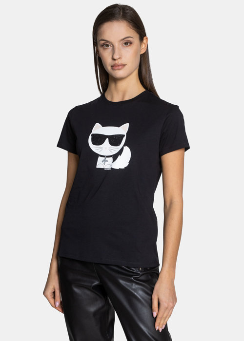 Damen T-Shirt Karl Lagerfeld Ikonik Choupette (210W1723-999)