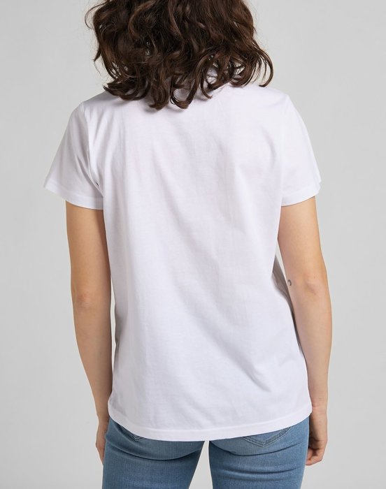 Damen T-Shirt LEE LOGO TEE WHITE 