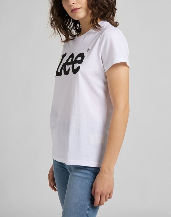 Damen T-Shirt LEE LOGO TEE WHITE 