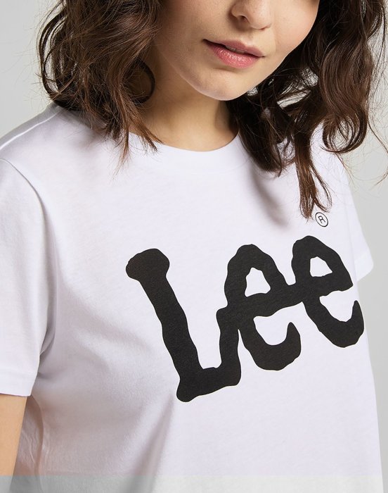 Damen T-Shirt LEE LOGO TEE WHITE 