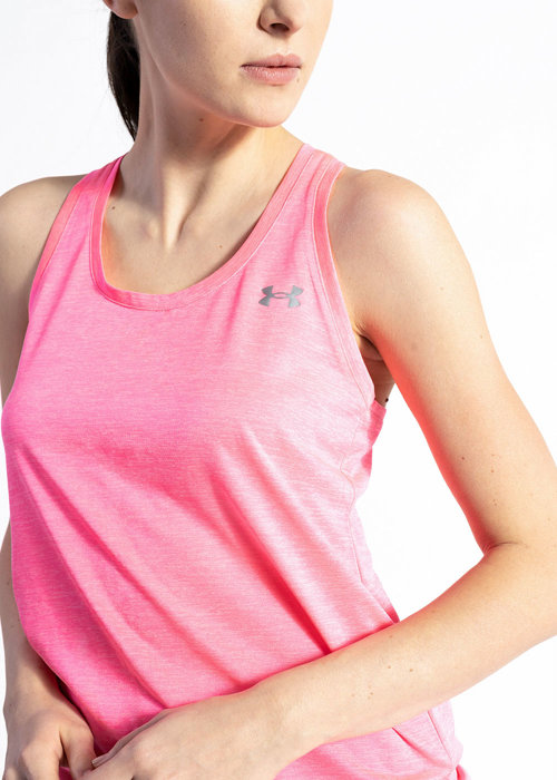 Damen Tank Top Rosa UNDER ARMOUR TECH TANK - TWIST