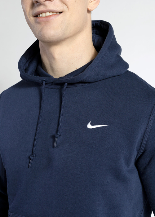 Herren Kapuzenpullover Dunkelblau Nike Club Hoodie Swoosh