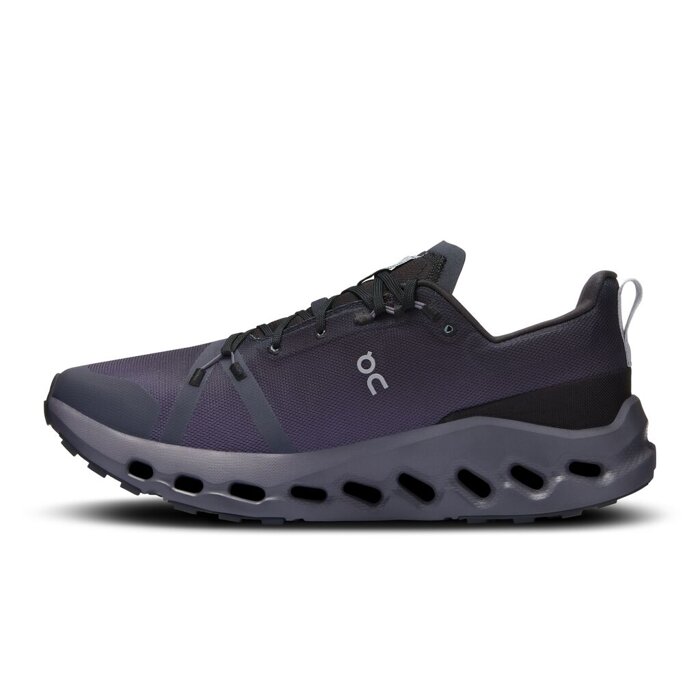 Herren Laufschuhe ON CLOUDSURFER TRAIL WATERPROOF BLACK | ECLIPSE