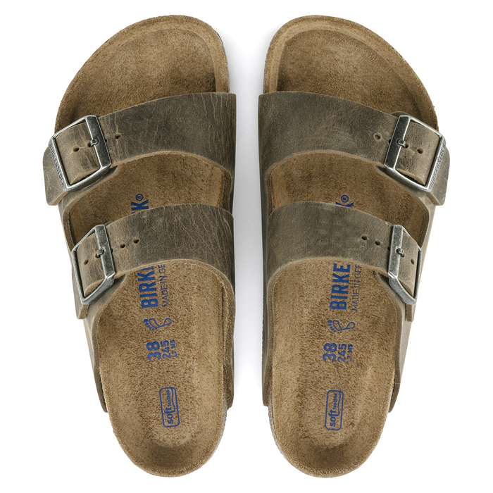 Herren Pantoletten BIRKENSTOCK ARIZONA FL WB FADED KHAKI