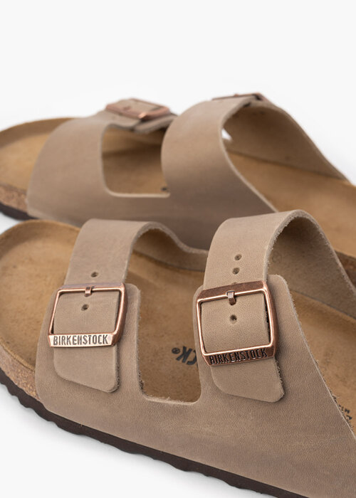 Herren Pantoletten BIRKENSTOCK ARIZONA LEOI TABACCO BROWN