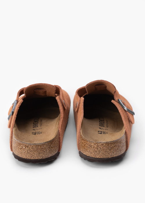 Herren Pantoletten BIRKENSTOCK BOSTON LEVE DOTTED BURNT ORANGE