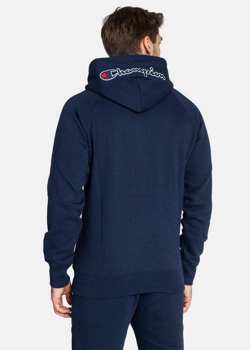 Herren Sweatshirt Champion Organic Cotton Blend Half Zip-Up Script Logo Hoodie (216483-BS538)