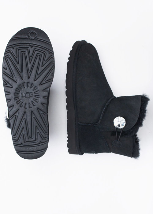 UGG W Mini Bailey Button Bling (1016554-BLK)