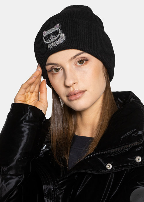 Wintermütze Karl Lagerfeld K/Ikonik Choupette Rhinestones Beanie (216W3401-999)