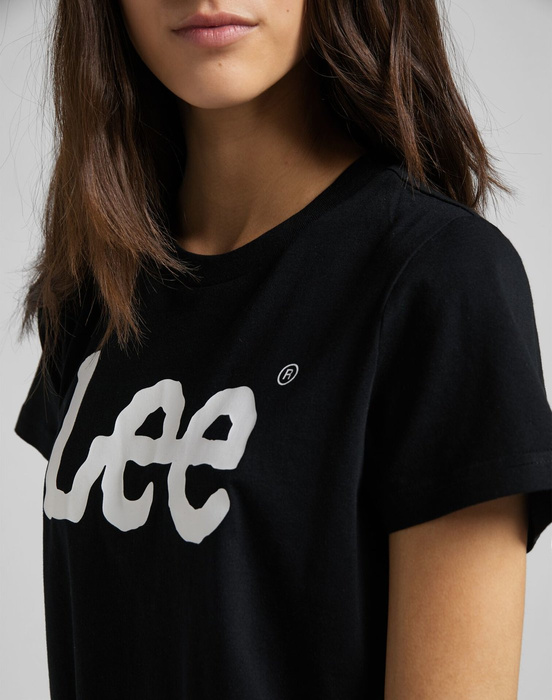 Damen T-Shirt LEE LOGO TEE BLACK  