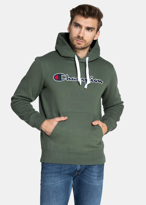 Herren Kapuzenpullover Champion Organic Cotton Blend Script Logo (216470-GS538)