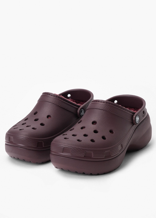 Damen Pantoletten CROCS CLASSIC PLATFORM LINED CLOG