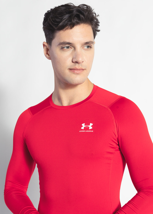 Herren Langarmshirt Rot UNDER ARMOUR UA HG ARMOUR COMP LS