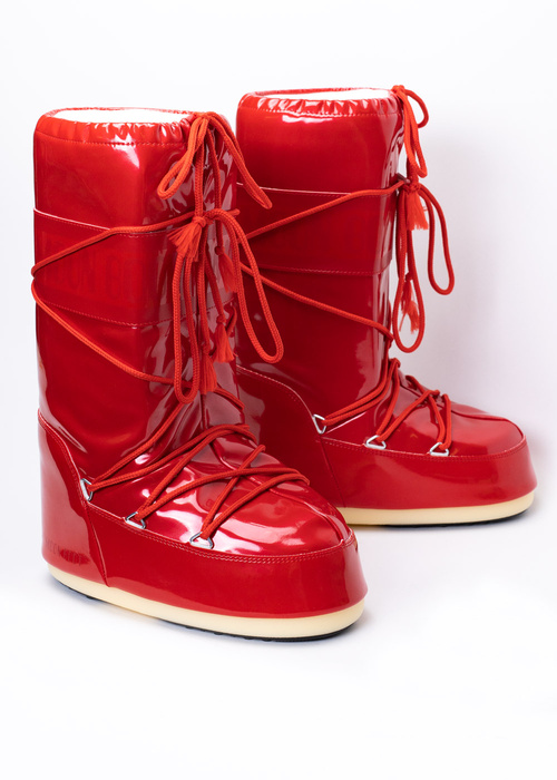 Damen Winterschuhe Rot MOON BOOT ICON VINILE MET