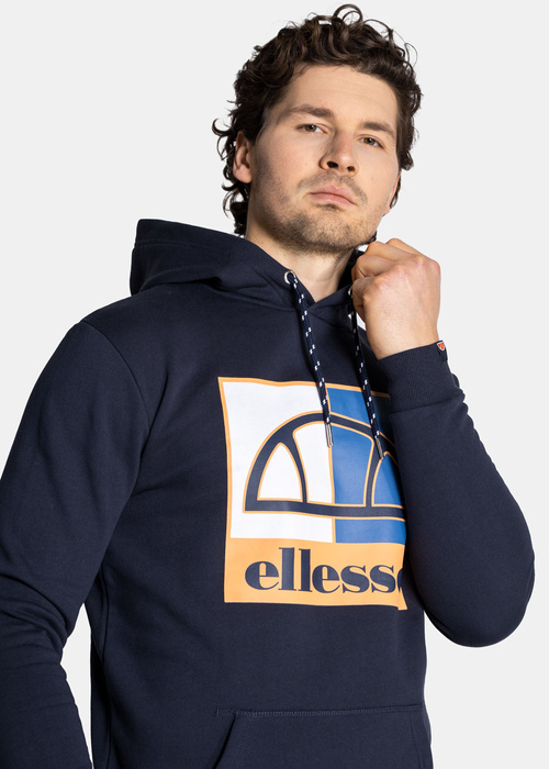 Herren Kapuzenpullover Ellesse Labus OH Hoody Regular Fit Dunkelblau