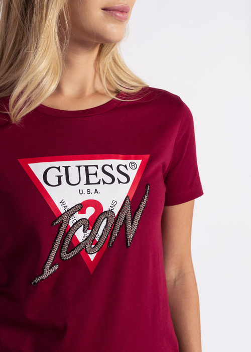 Damen T-Shirt Guess Ss Cn Icon Tee (W1YI0YI3Z00-G5B7)