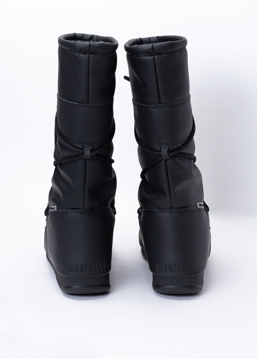 Damen Winterschuhe Schwarz Moon Boot High Rubber WP
