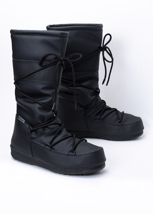 Damen Winterschuhe Schwarz Moon Boot High Rubber WP