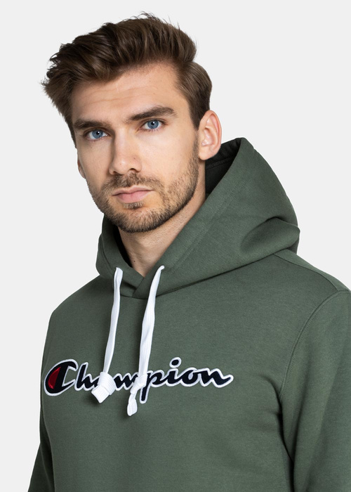 Herren Kapuzenpullover Champion Organic Cotton Blend Script Logo (216470-GS538)