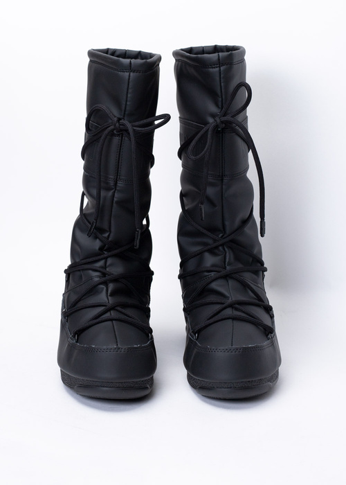 Damen Winterschuhe Schwarz Moon Boot High Rubber WP