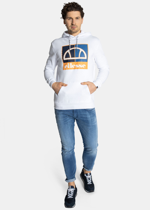 Herren Kapuzenpullover Ellesse Labus OH Hoody Regular Fit Weiß