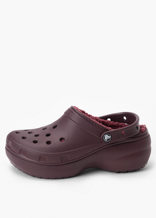 Damen Pantoletten CROCS CLASSIC PLATFORM LINED CLOG